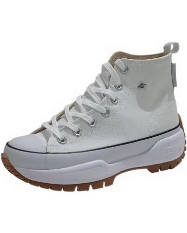 Zapatillas deporte de Mujer  BOTIN DE LONA CON PLATAFORMA BLANCO