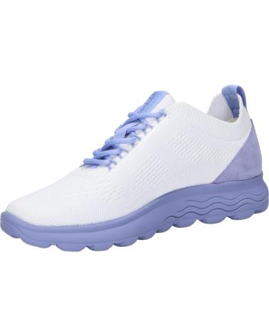 Woman Trainers GEOX D15NUA 06K22 D SPHERICA C1Q8X OFF WHITE-LT VIOLET