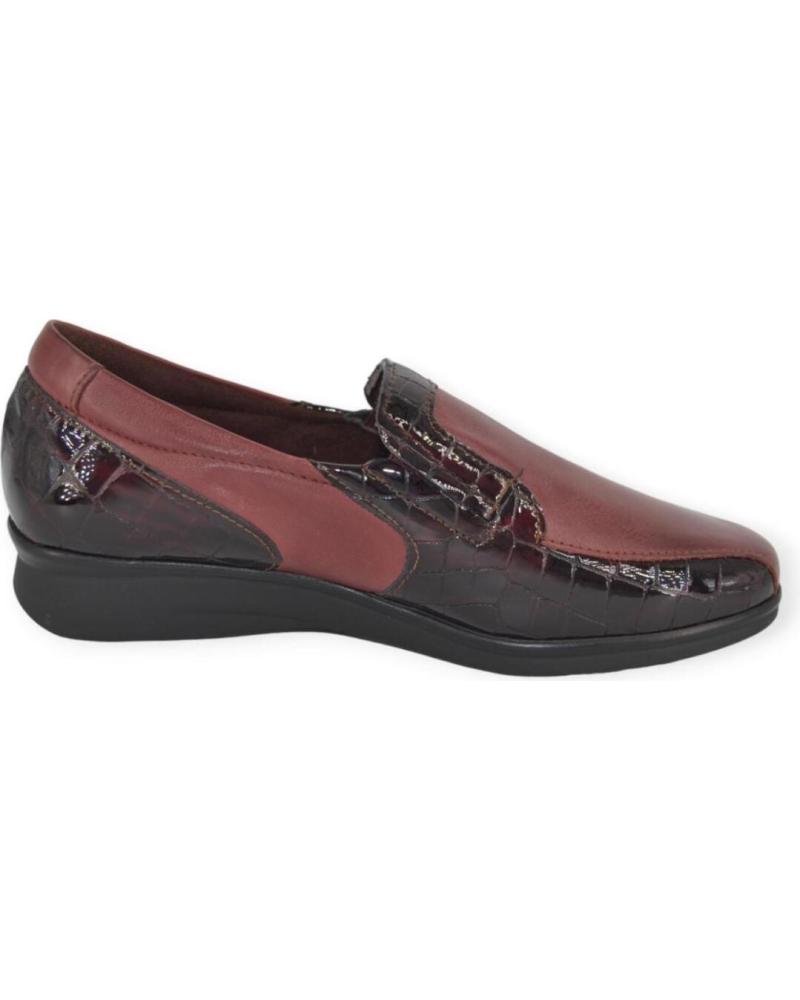 Zapatos de Mujer PITILLOS ZAPATO PIEL BURDEOS 1002 ROJO