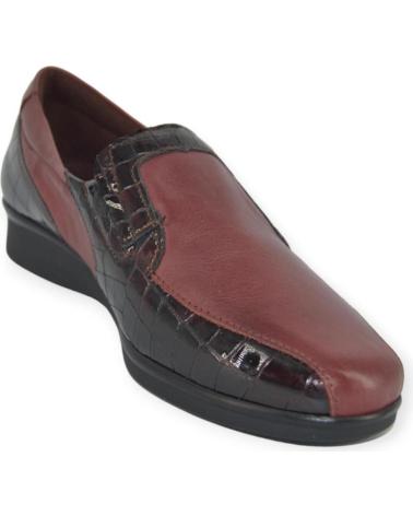 Zapatos de Mujer PITILLOS ZAPATO PIEL BURDEOS 1002 ROJO