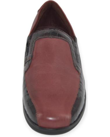 Zapatos de Mujer PITILLOS ZAPATO PIEL BURDEOS 1002 ROJO