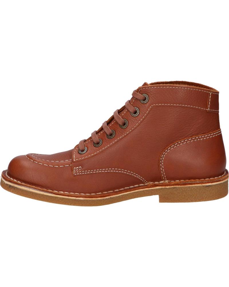 Botas Cortas Al Tobillo Kickers Kickstoner Para Hombre - Talla 41, Color Marrón, Piel, Cordones