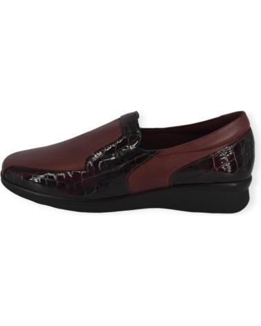 Zapatos de Mujer PITILLOS ZAPATO PIEL BURDEOS 1002 ROJO