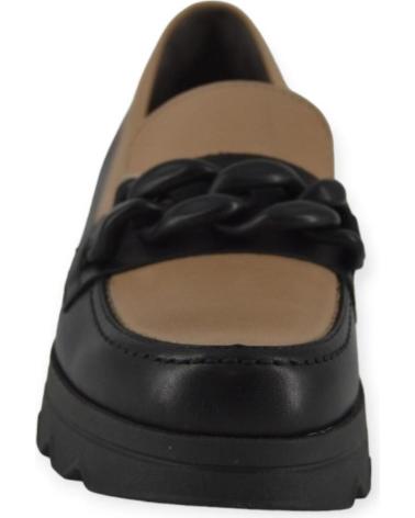 Zapatos de Mujer PITILLOS MOCASIN PIEL CUA Y TAUPE PITILLO 5354 NEGRO