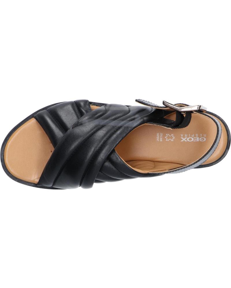 Geox D NAILEEN A Slide sandalen voor dames, zwart, 38 EU, zwart, 38 EU