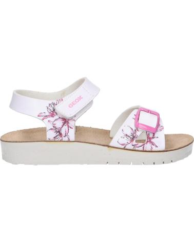 girl Sandals GEOX J15EAB 000QD J SANDAL COSTAREI  C0563 WHITE-FUCHSIA