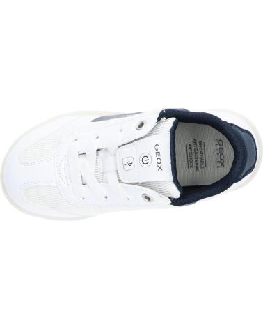 girl and boy sports shoes GEOX J825PB 014BU J KOMMODOR  C0899 WHITE-NAVY