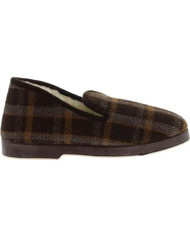 Calzado de casa VICTORIA  de Hombre PANTUFLAS WAMBA BORREGUITO 200301  MARRON