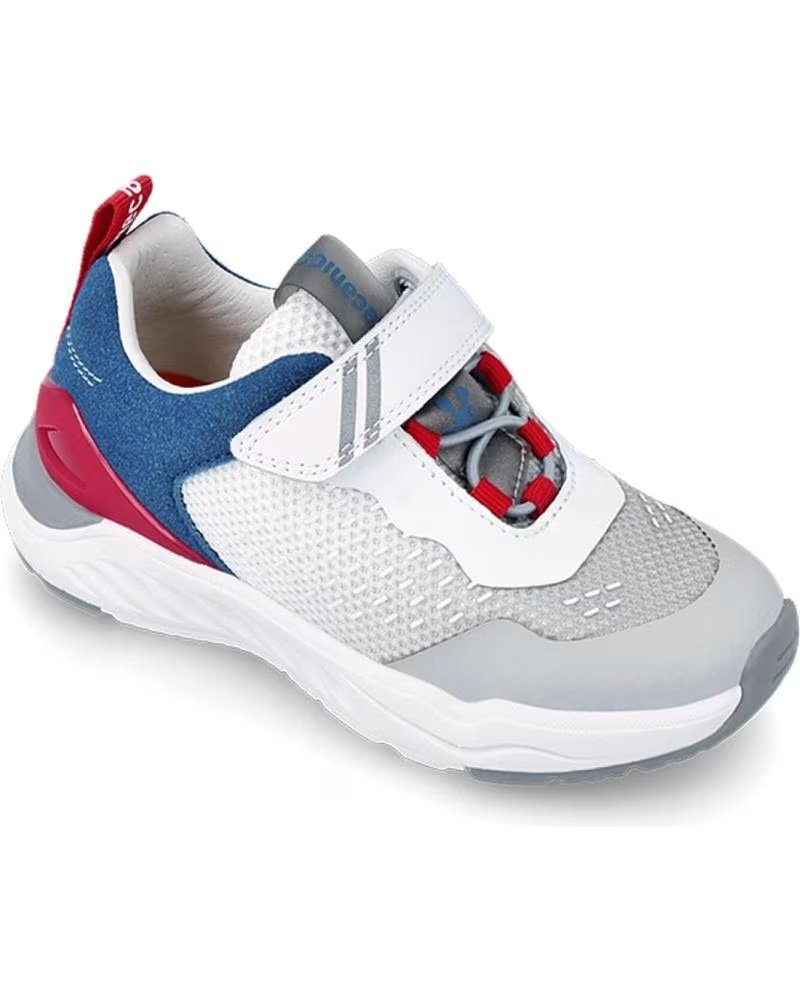 Zapatilla Deportiva Para Niña Biomecanics - Color Gris Con Tiras De Colores, Suela Flexible Y Punta Reforzada