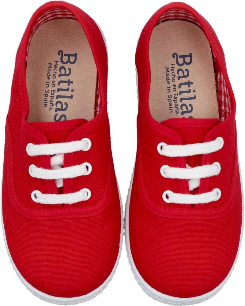 Trainers De Niña BATILAS 57601 ZAPATILLAS LONA CON CORDO ROJO