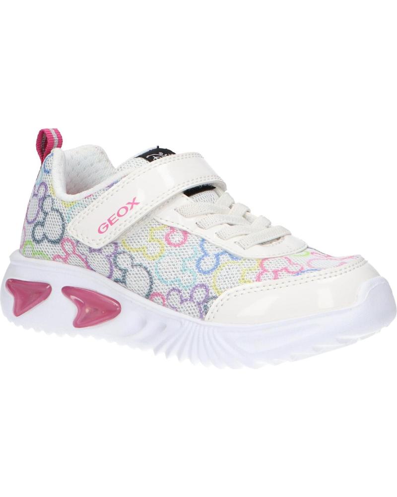 Sneaker De Ni a GEOX ZAPATILLA CON LUCES MICKEY WHITE MULTICOLOR