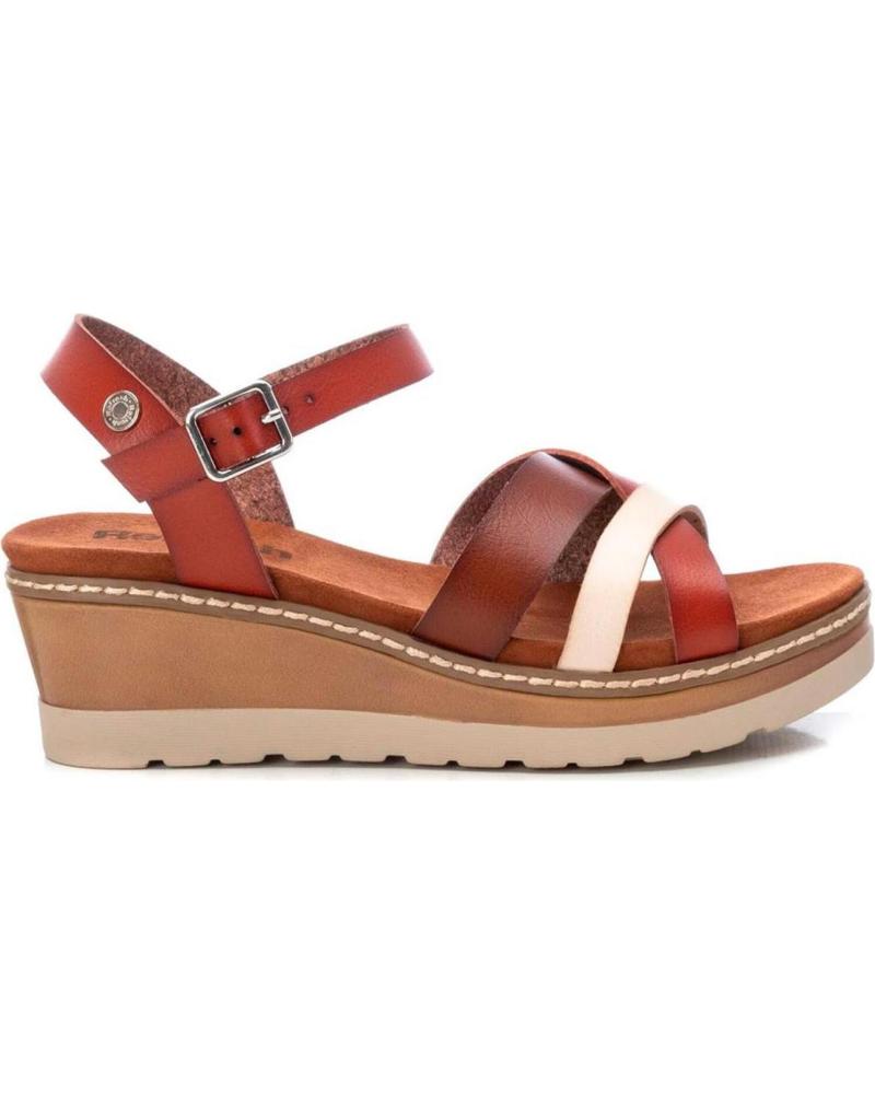 Zapatos de cuña de Mujer REFRESH 171785 SANDALIAS DE CUNA MUJER CAMEL