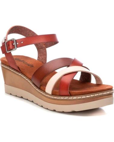 Zapatos de cuña de Mujer REFRESH 171785 SANDALIAS DE CUNA MUJER CAMEL
