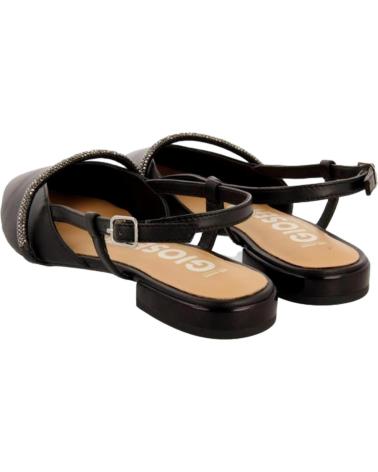 Sandalias de Mujer GIOSEPPO BAILARINAS PIEL DESTALONADAS GODRANO 72147 NEGRO