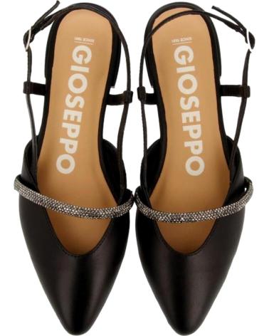 Sandalias de Mujer GIOSEPPO BAILARINAS PIEL DESTALONADAS GODRANO 72147 NEGRO
