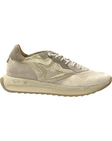 Sapatos Desportivos CETTI  de Mulher ZAPATILLAS PIEL CONFORT BEIGE  ANTE MESH CALIZA