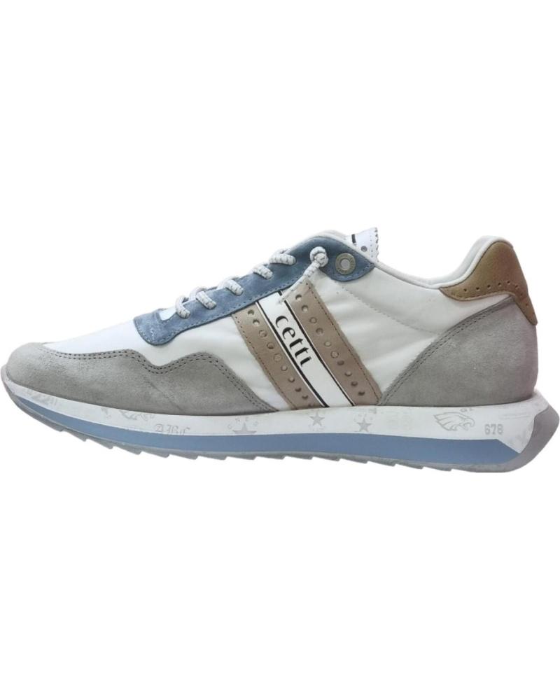 Zapatos De Hombre CETTI 1216 BEIG AZU BLANCO