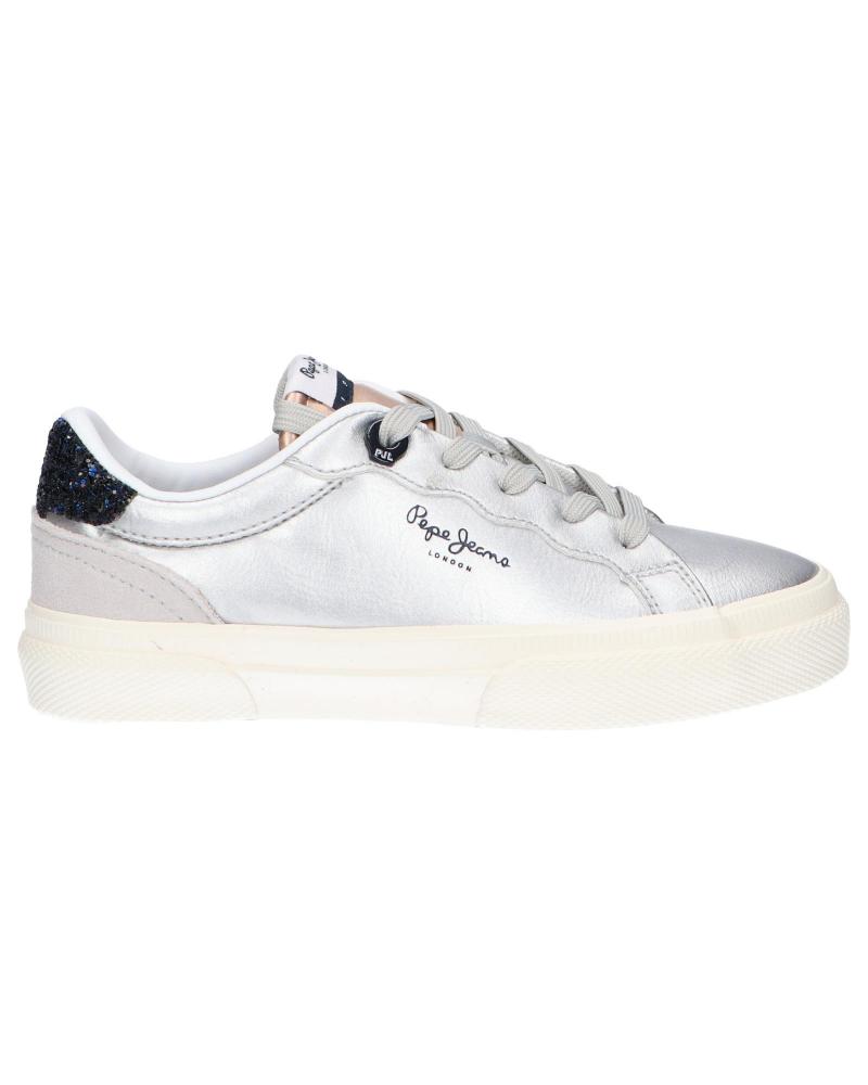 Deportivas de Mujer y Niña PEPE JEANS PGS30474 KENTON CLASSIC METALLIC 934 SILVER