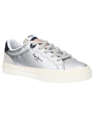 Deportivas de Mujer y Niña PEPE JEANS PGS30474 KENTON CLASSIC METALLIC 934 SILVER