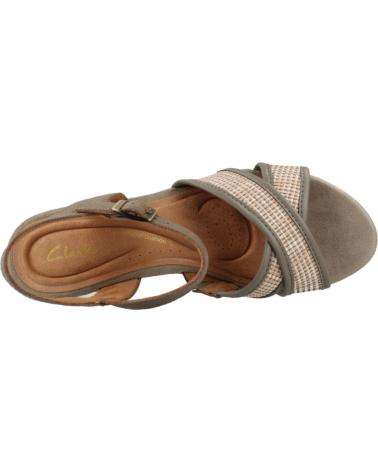 Sandalen für Damen CLARKS ELLERI PLUM 26171441 VERDE