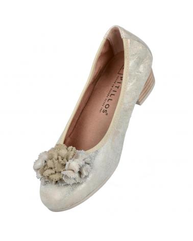 Bailarinas de Mujer PITILLOS 1051 TACON BAJO ORO