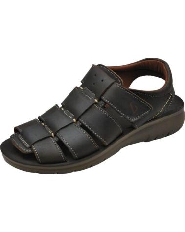Sapatos Desportivos LUISETTI  de Homem 34105 SANDALIA COMODA DE PIEL HOMBRE  CAFE