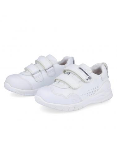 Deportivas BIOMECANICS  de Niña y Niño 182195 DEPORTIVO DE PIEL  BLANCO