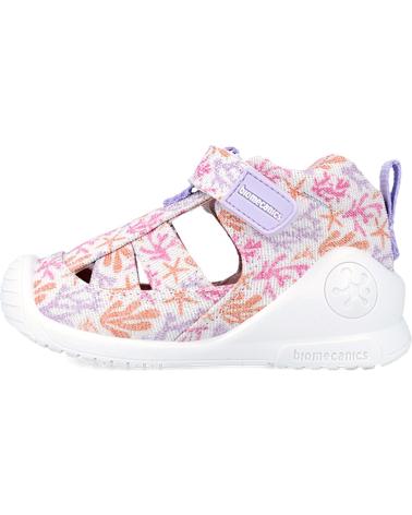 Sandálias de Menina BIOMECANICS SANDALIA LONA ESTAMPADO 242181-A BLANCO