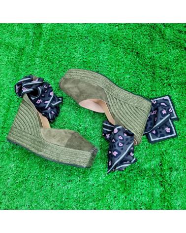 Sandalias de Mujer GAIMO YUTE CUNA CON LAZO V0003 - ANTE CACTUS-ANT