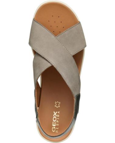 Sandalen für Damen GEOX SANDALIA DE TIRAS CRUZADAS CON CUNA MEDIA C3016 PERL-SAGE