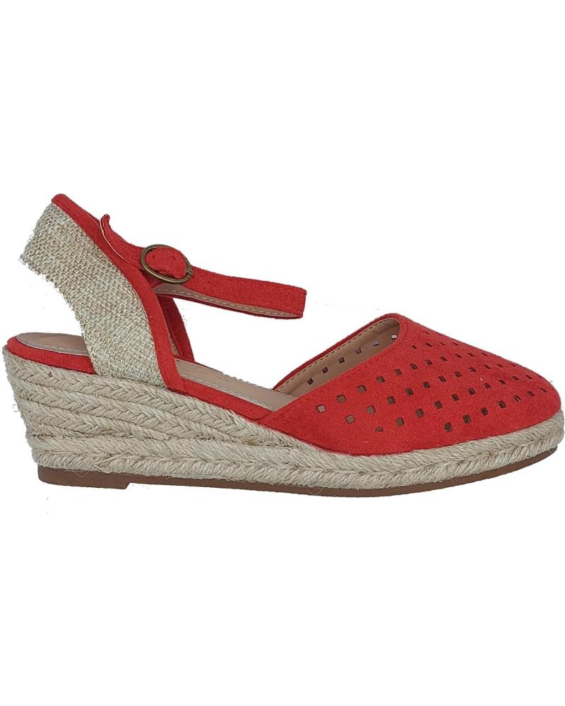 Woman Sandals CALZADOMANIA SANDALIA CUNA CANAMO ROJO