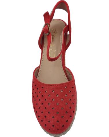 Woman Sandals CALZADOMANIA SANDALIA CUNA CANAMO ROJO