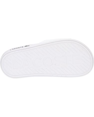Woman and girl and boy Flip flops LACOSTE 43CFA1001 SERVE DUAL  1R5 WHT-DK GRN