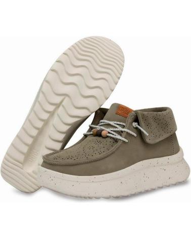 Sapatos de Mulher HEY DUDE MUJER MOCASINES WENDY PEAK FOLD BOOT SUEDE VERDE