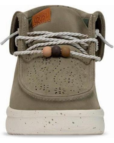 Sapatos de Mulher HEY DUDE MUJER MOCASINES WENDY PEAK FOLD BOOT SUEDE VERDE