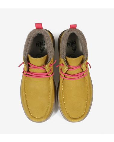 WALK IN PITAS GARDA - BOTA DE MUJER DE SERRAJE HIDROFUGADO MOSTAZA