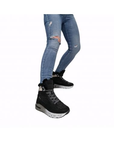 Botines De Mujer CETTI BOTAS SPORT DE PIEL NEGRO FANTASIA  BUNNY-PAYET NEGRO