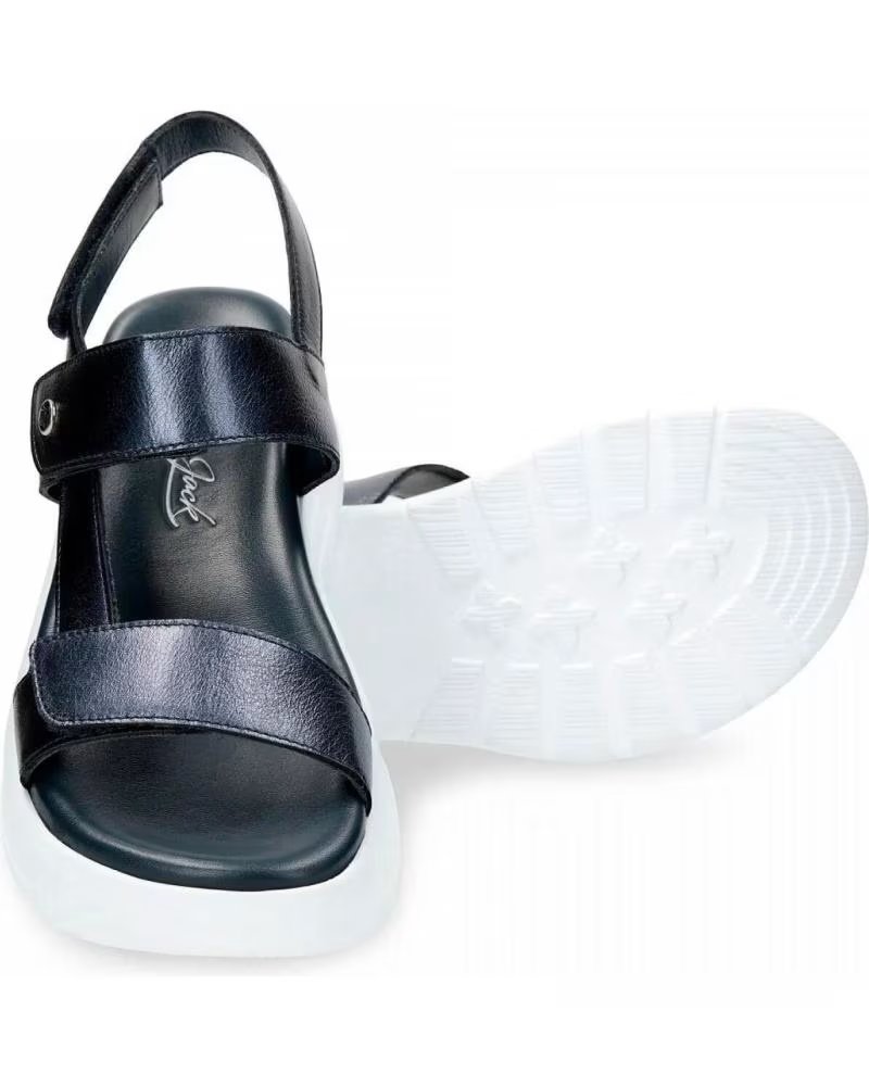 Panama Jack Damen Sandale Selma Shine – Flach, Marine, Velcro-Verschluss, Größe 38