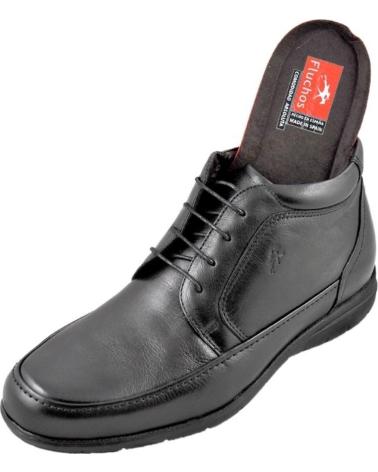 Man Mid boots FLUCHOS LUCA 8500 BOTA DE PIEL PARA HOMBRE PLANTILLA EXTRAI NEGRO