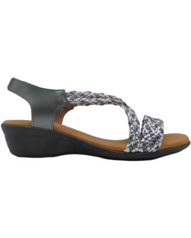 Sandalias de Mujer  XQSI SANDALIA CUNA PIEL TRENZADOS 321 PLOMO PLATA METáLICO