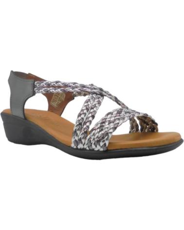 Sandalias de Mujer  XQSI SANDALIA CUNA PIEL TRENZADOS 321 PLOMO PLATA METáLICO