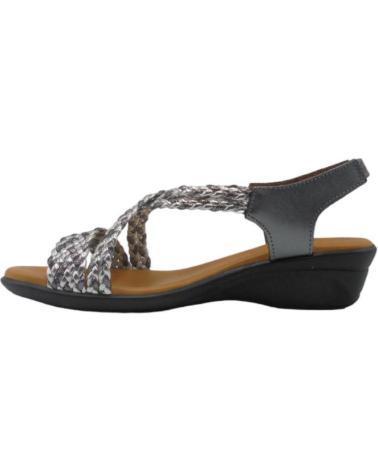 Sandalias de Mujer  XQSI SANDALIA CUNA PIEL TRENZADOS 321 PLOMO PLATA METáLICO
