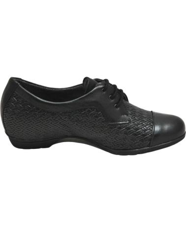 Zapatos de Mujer PITILLOS 3300 BLUCHER CORDONES DE PIEL PARA MUJER NEGRO