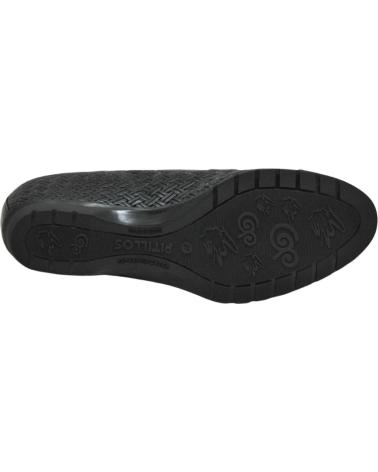 Zapatos de Mujer PITILLOS 3300 BLUCHER CORDONES DE PIEL PARA MUJER NEGRO