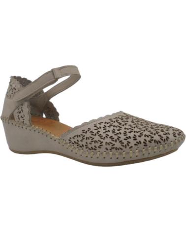 Sandalias de Mujer ERASE 793-51 SANDALIA PUNTERA Y TALON CERRADO CIERRE VELCRO TAUPE BEIGE