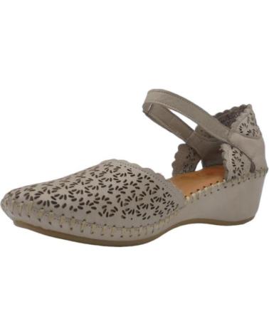 Sandalias de Mujer ERASE 793-51 SANDALIA PUNTERA Y TALON CERRADO CIERRE VELCRO TAUPE BEIGE
