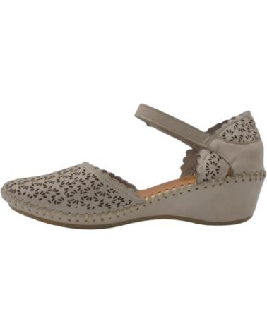 Sandalias de Mujer ERASE 793-51 SANDALIA PUNTERA Y TALON CERRADO CIERRE VELCRO TAUPE BEIGE