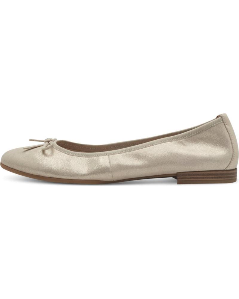 Flat Shoes De Mujer TAMARIS BAILARINA PIEL METALIZADA 179 CHAMPAGNE