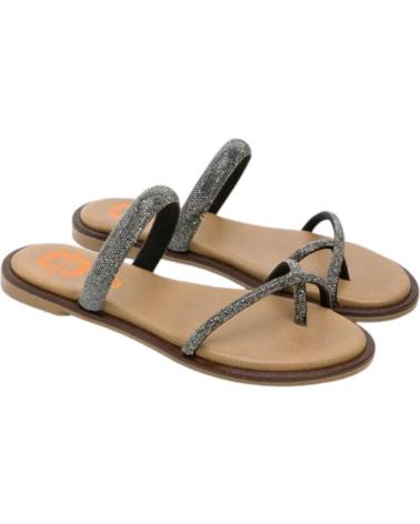 Sandálias de Mulher PORRONET SANDALIAS PLANAS 3008 MUJER PLATEADO PLOMO