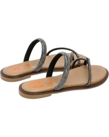 Sandálias de Mulher PORRONET SANDALIAS PLANAS 3008 MUJER PLATEADO PLOMO